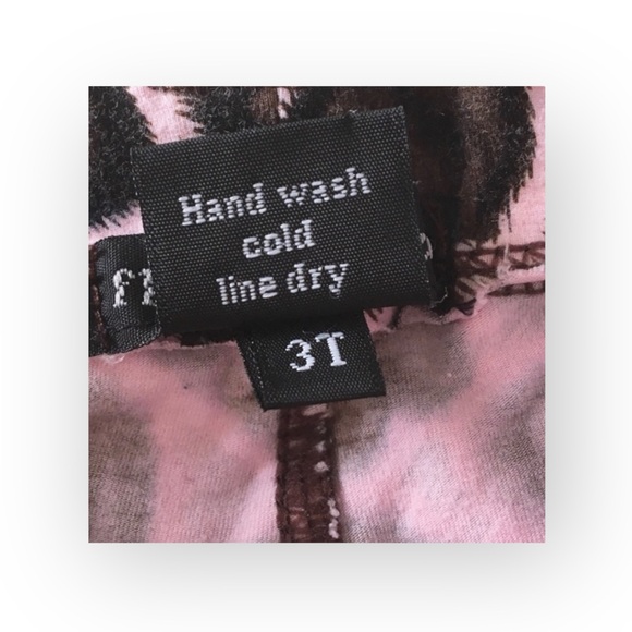 Flowers by Zoe ❤︎︎ Heart Leopard Print Stretch Pants ❤︎︎ Pink Black ❤︎︎ 3 3T ❤︎︎ - Picture 8 of 16